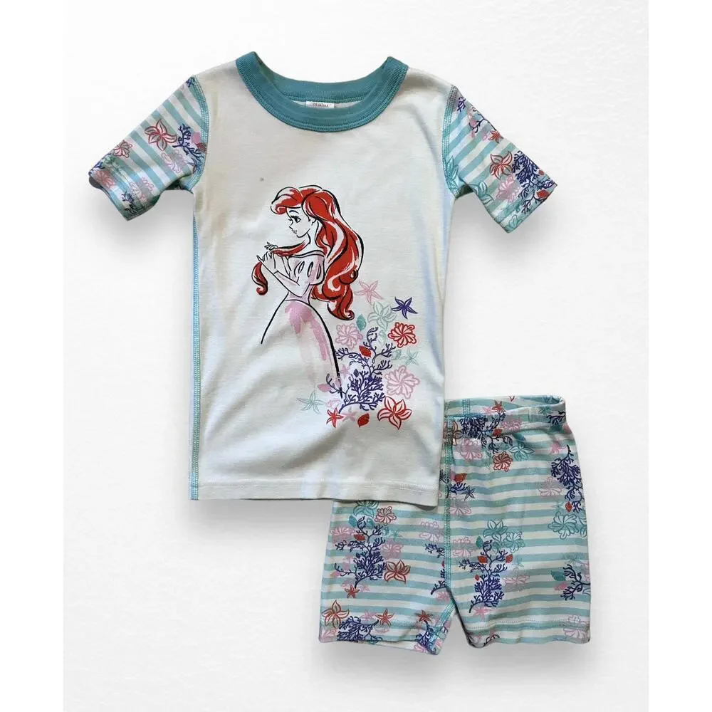 Hanna Andersson x Disney Ariel Organic Shortie PJ's, Size 5